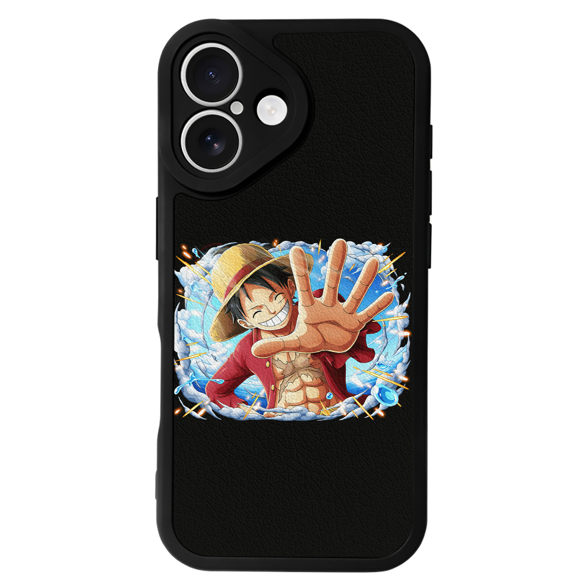 （画像用） ワンピース モンキー・D・ルフィ ONE PIECE Monkey D. Luffy 【iPhone 16シリーズ対応】シリコンスマホケース（レザー調） 材質：シリコン